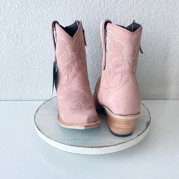 Lane SMOKESHOW Pink Cowboy Bootie Womens 9 Western Cowgirl Short Boots Zipper - Picture 1 of 11